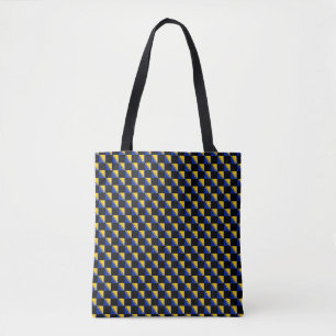 Chequered Bosnia and Herzegovina Flag Pattern Tote Bag