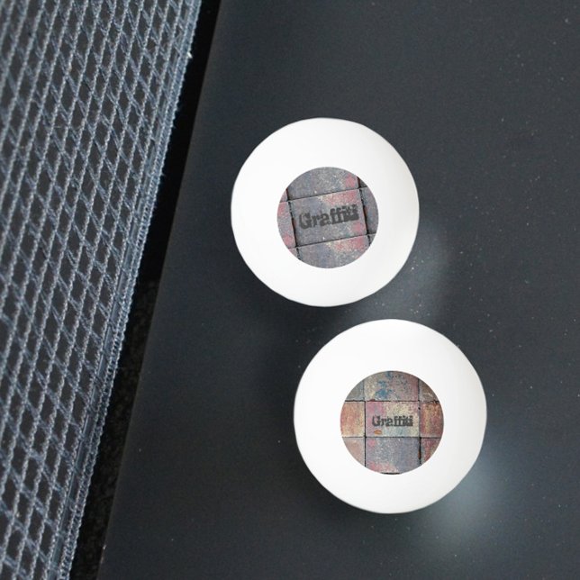 Chequered Brick Urban Personalised Ping Pong Ball (Creator Uploaded)