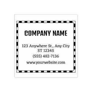 Chequered Business Address Stamp