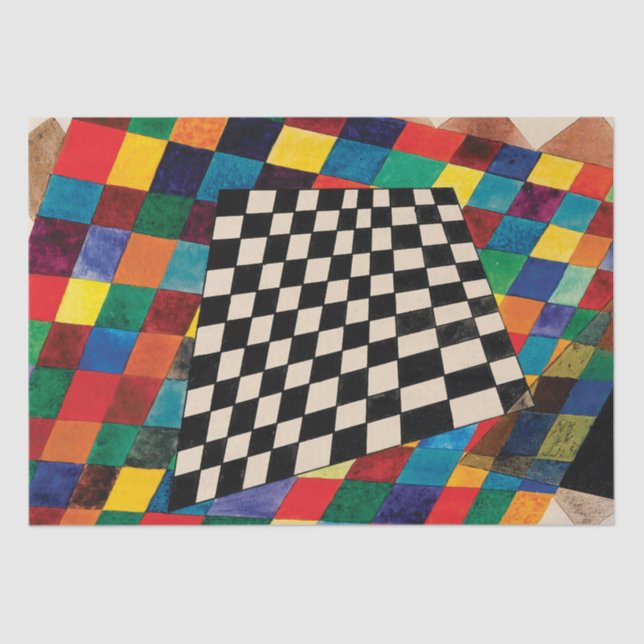 Chequered by Wassily Kandinsky  Tissue Paper (Front)