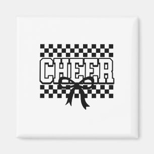 Chequered Cheer Cheerleading For Cheerleader Youth Magnet