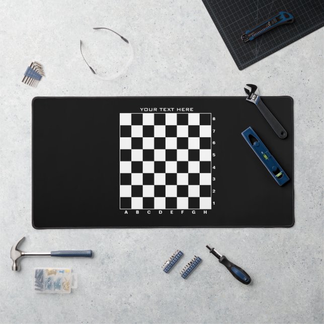 Chequered chess board custom colour desk mat (Workstation)