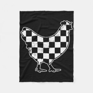 Chequered Chicken Farmer Chicken Race Car Boys Chi Fleece Blanket