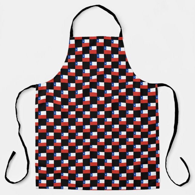 Chequered Chile Flag Pattern  Apron (Front)