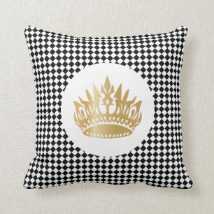 Chequered classic luxury royal elegant pattern cushion