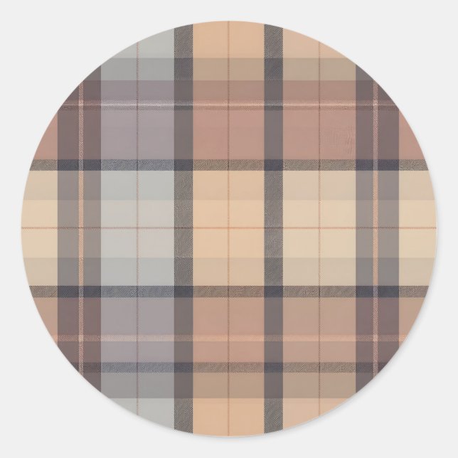 Chequered Classic Round Sticker (Front)