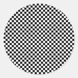 Chequered Classic Round Sticker