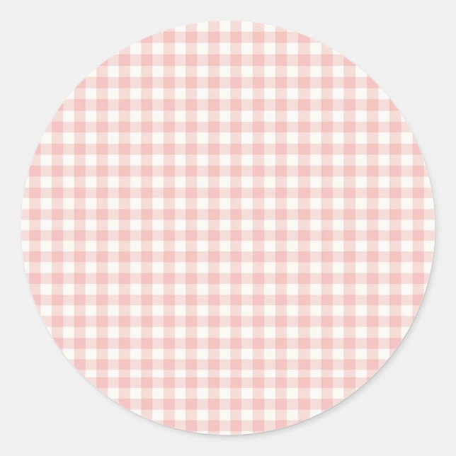 Chequered  classic round sticker (Front)