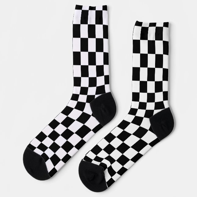 Chequered Crew Socks (Left)
