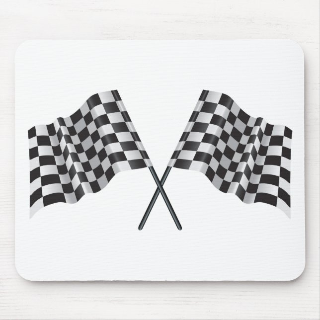 chequered cross flags mouse pad (Front)