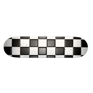 Chequered deck skateboard