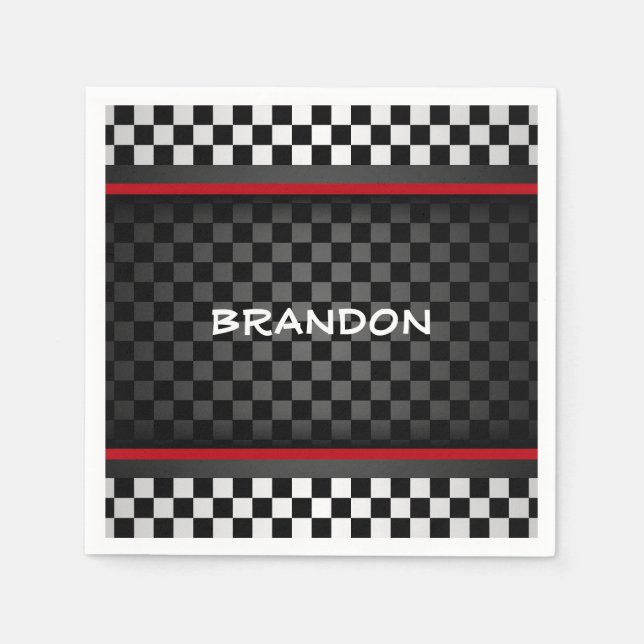 Chequered Design Paper Napkins (Front)