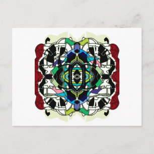 Chequered Design Postcard