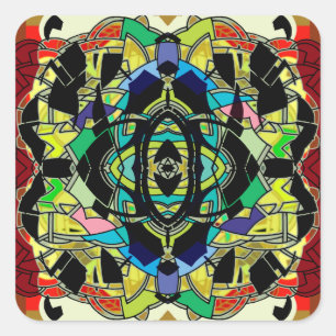 Chequered Design Square Sticker