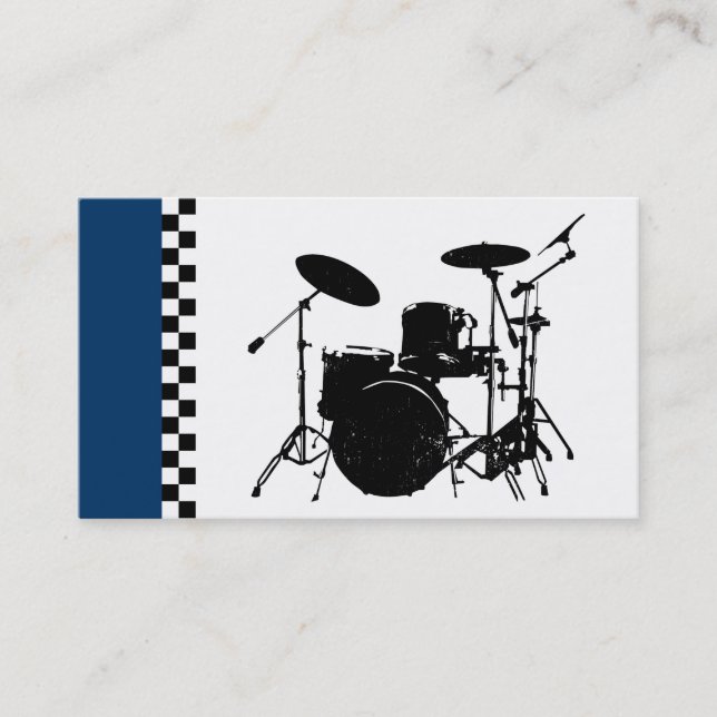 chequered drums. business card (Front)