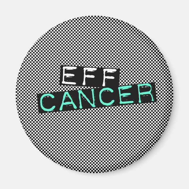 chequered eff cancer magnet (Front)