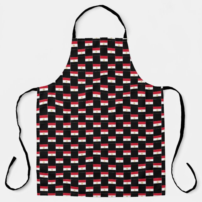 Chequered Egypt Flag Pattern  Apron (Front)
