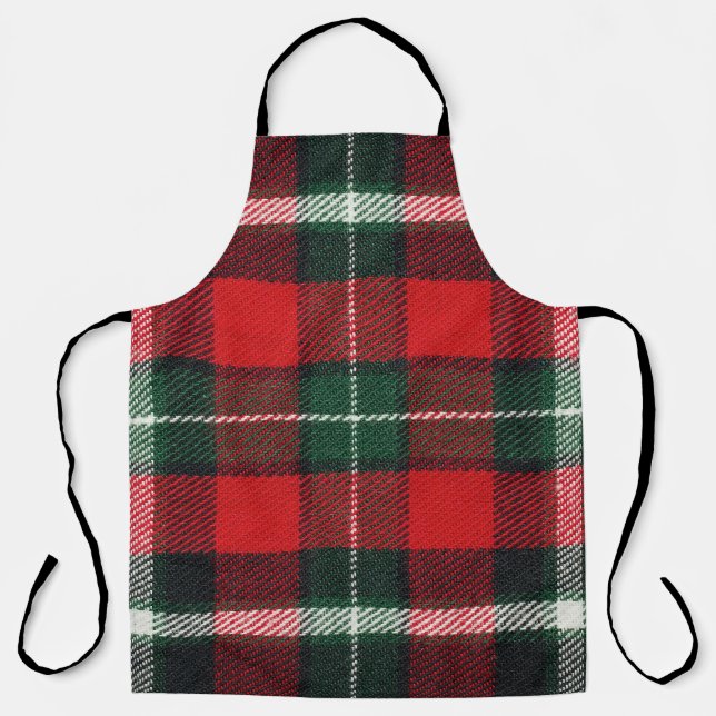 Chequered fabric texture: blank, versatile apron (Front)