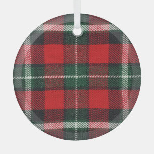 Chequered fabric texture: blank, versatile glass tree decoration