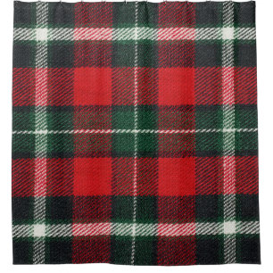 Chequered fabric texture: blank, versatile shower curtain