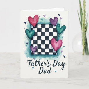 Chequered Fathers Day Art Card