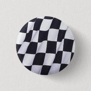 Chequered flag 3 cm round badge