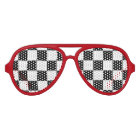 Chequered flag auto racing party shades sunglasses