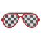 Chequered flag auto racing party shades sunglasses