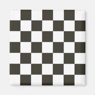 Chequered Flag (Black and White) (Chequered Patter Magnet
