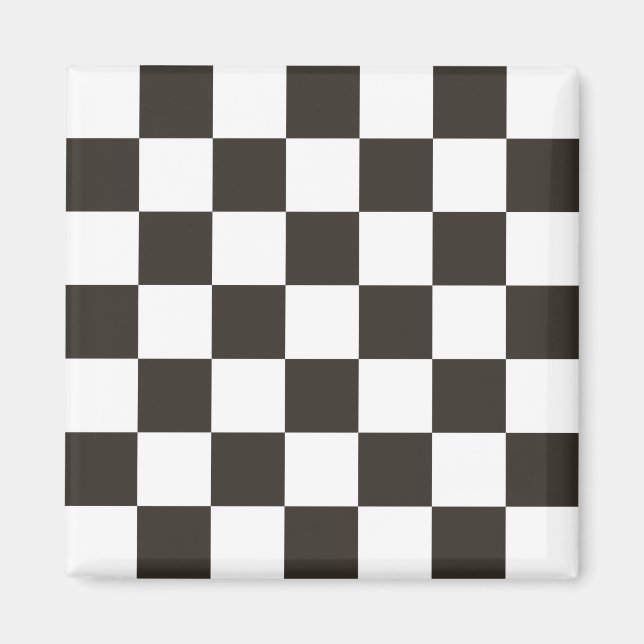 Chequered Flag (Black and White) (Chequered Patter Magnet (Front)