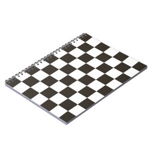 Chequered Flag (Black and White) (Chequered Patter Notebook