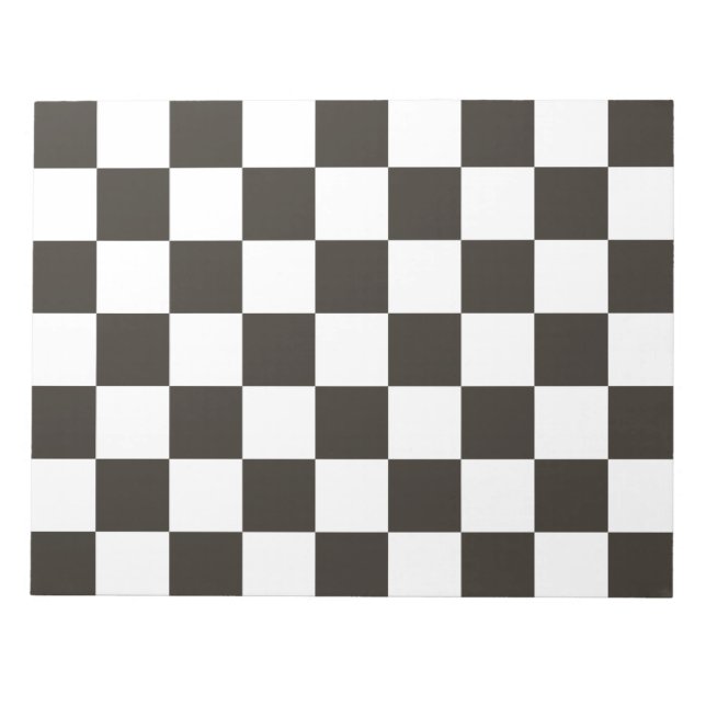 Chequered Flag (Black and White) (Chequered Patter Notepad (Front)
