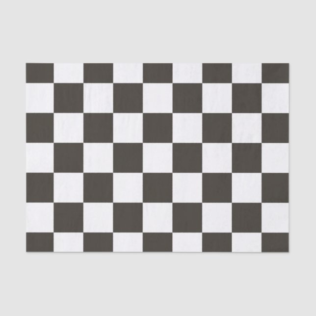 Chequered Flag (Black and White) (Chequered Patter Tissue Paper (Front)