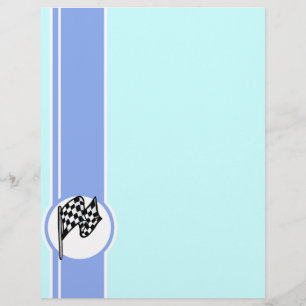 Chequered Flag; Blue
