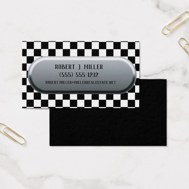 Chequered Flag Business Profile Cards (Office)