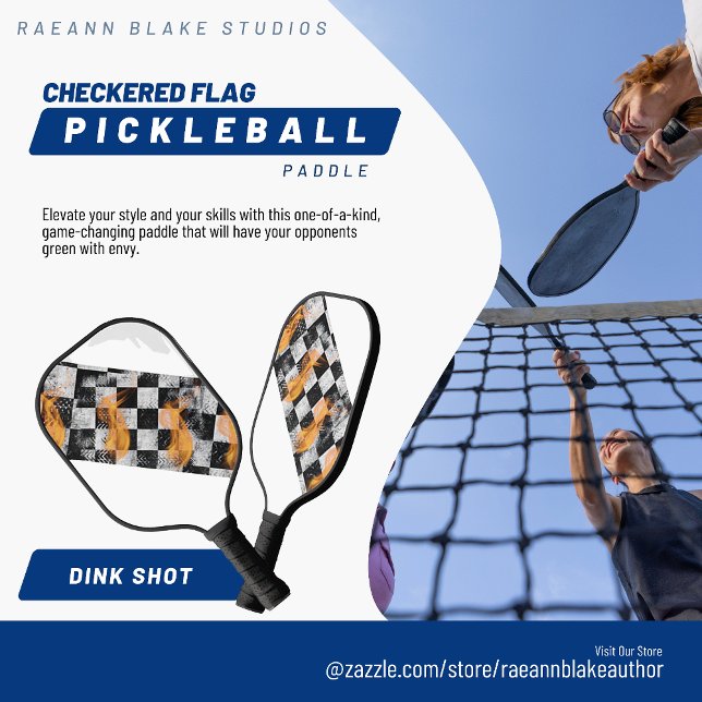 Chequered Flag Custom Designed Pickleball Paddle (Creator Uploaded)