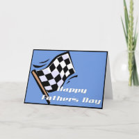 Chequered Flag Happy Father's Day Greeting Card