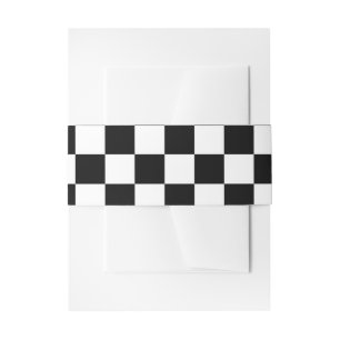 Chequered Flag Invitation Belly Band