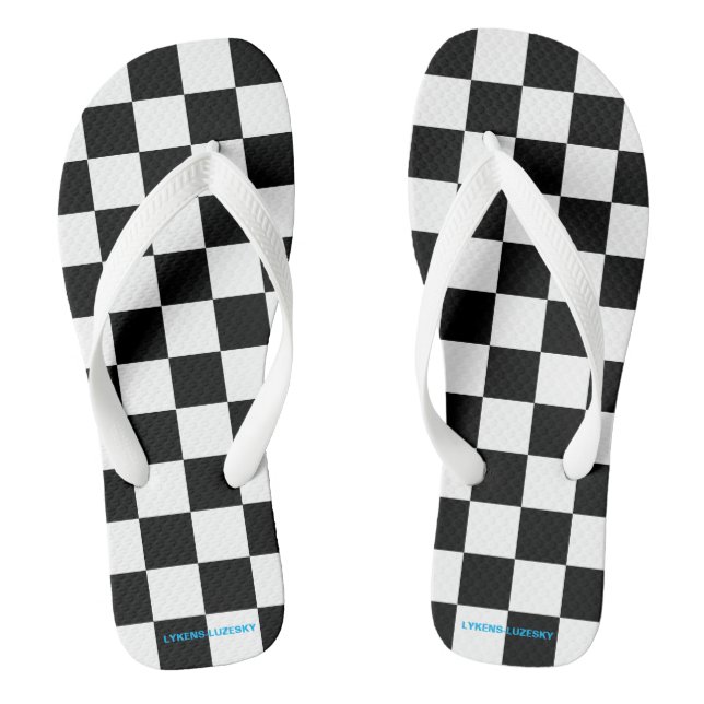 chequered flag jandals (Footbed)