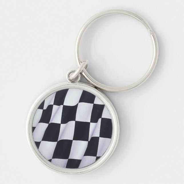 Chequered flag key ring (Front)