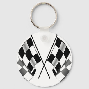 chequered flag key ring
