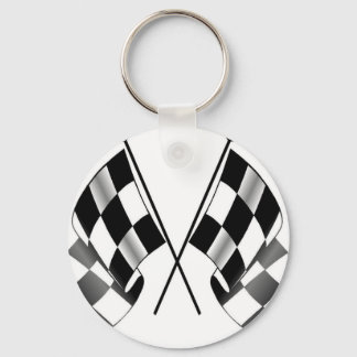 chequered flag key ring