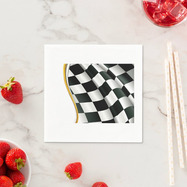 Chequered Flag Paper Napkins (Creator Uploaded)