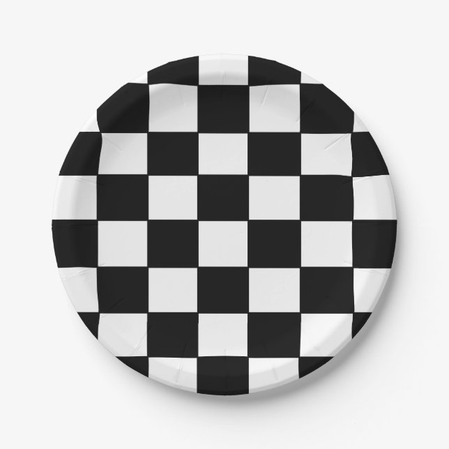"Chequered Flag" Paper Plates (Front)