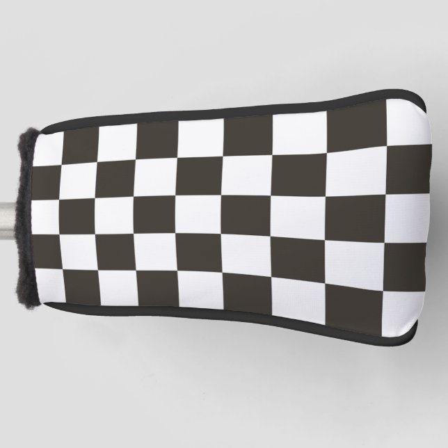 Chequered Flag pattern Golf Head Cover (Front)