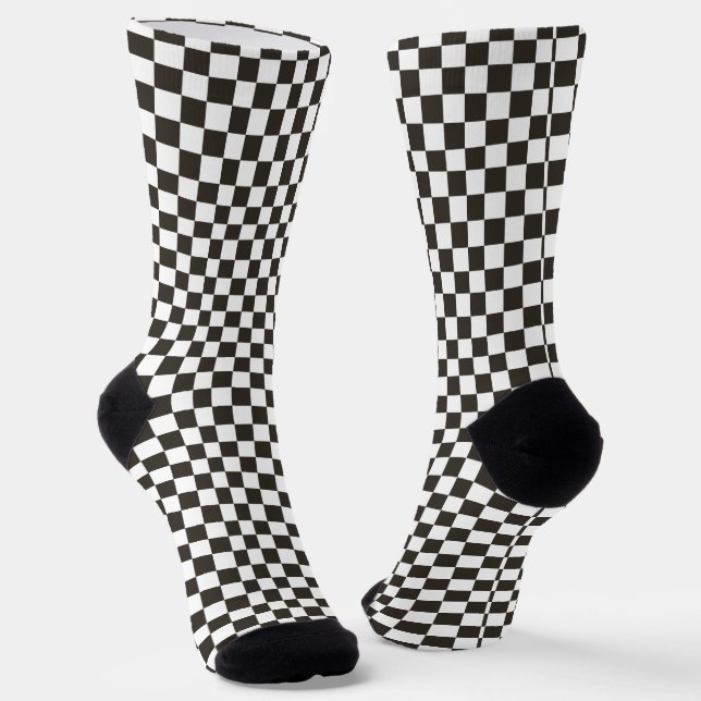 Chequered Flag pattern Socks (Angled)