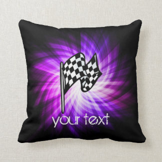 Chequered Flag; purple Cushion