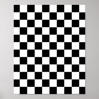 Chequered Flag Racing Chess Checkers Chessboard Poster