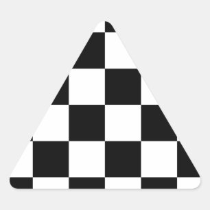 Chequered Flag Racing Chess Checkers Chessboard Triangle Sticker