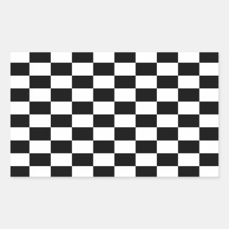 Chequered Flag Racing Design Chess Checkers Board Rectangular Sticker